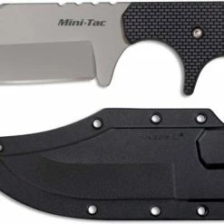 Cold Steel Knives Cold Steel 49HCF Mini Tac Bowie Andrew Demko EDC Clip Point Fixed Blade With Griv-Ex Scales -Case Knives shop CS 49HCF
