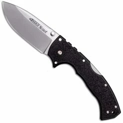 Cold Steel Knives Cold Steel 4 Max Scout 62RQ - AUS10A Drop Point Blade - Black Griv Ex - Tri Ad Lock - Folding Knife