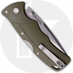 Cold Steel Knives Cold Steel Verdict FL-C3SPSSODG - Stonewash 4116SS Spear Point - OD Green GFN - Tri-Ad Lock Folder -Case Knives shop CS FL C3SPSSODG CLOSED