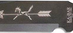 Ka-Bar Knives KABAR ThunderHorse Thrower 1120 - KJ Jones - Single Piece Black Tool Steel - Clip Point Blade - USA Made