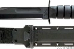 Ka-Bar Knives KA-1213, KA-BAR Black USMC Utility, Plain Edge, Synthetic Sheath