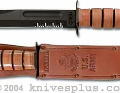 Ka-Bar Knives KA-1219, KA-BAR Fighting/Utility, US Army, Part Serrated