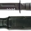 Ka-Bar Knives KA-1257, KA-BAR Short Black Utility, Part Serrated Edge, Leather -Case Knives shop KA 1257