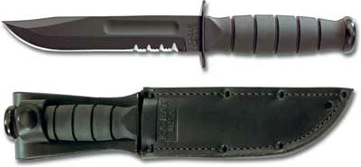 Ka-Bar Knives KA-1257, KA-BAR Short Black Utility, Part Serrated Edge, Leather 3 Ka-Bar Knives KA-1257, KA-BAR Short Black Utility, Part Serrated Edge, Leather