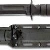 Ka-Bar Knives KA-1258, KA-BAR Short Black Utility, Plain Edge, Synthetic Sheath -Case Knives shop KA 1258