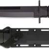 Ka-Bar Knives KABAR Modified Tanto 1266 - Fighting Utility Knife - Black Fixed Blade - Kraton G Handle - USA Made -Case Knives shop KA 1266