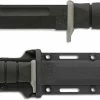 Ka-Bar Knives KABAR D2 Extreme 1292 - Fighting Utility Knife - Black D2 Plain Edge Fixed Blade - Kraton G Handle - USA Made -Case Knives shop KA 1292