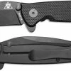 Ka-Bar Knives KABAR 2490 TDI Flipper Folder - John Benner - Black Spear Point - Black G10 And Steel Frame Lock -Case Knives shop KA 2490