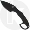 Ka-Bar Knives KABAR TDI Pocket Strike 2491 - Compact EDC Fixed Blade - Black Drop Point - Black Nylon / Fiberglass With Ring Pommel -Case Knives shop KA 2491 OPEN FRONT
