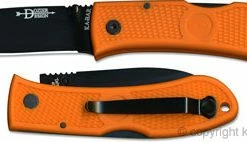 KA-BAR Knives: KABAR Dozier Folding Hunter, Orange Handle, KA-4062BO