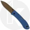Ka-Bar Knives KABAR Dozier D2 Folding Hunter 4062D2 - Value Priced EDC - Dark Tan D2 Drop Point - Blue Zytel - Lock Back Folder -Case Knives shop KA 4062D2 OPEN FRONT