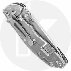 Hinderer Knives XM-18 3.5 Inch Knife - Slicer - Stonewash Finish - 20CV - Tri Way Pivot - Blue / Black G-10 -Case Knives shop RH XM18129 CLOSED BACK