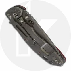 Hinderer Knives XM-18 3.5 Inch Knife - Slicer - Working Finish - 20CV - Tri Way Pivot - Red G-10 -Case Knives shop RH XM18136 CLOSED BACK