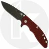 Hinderer Knives XM-18 3.5 Inch Knife - Slicer - Battle Black DLC - 20CV - Tri Way Pivot - Red G-10 / Battle Black DLC Ti -Case Knives shop RH XM18143 OPEN FRONT