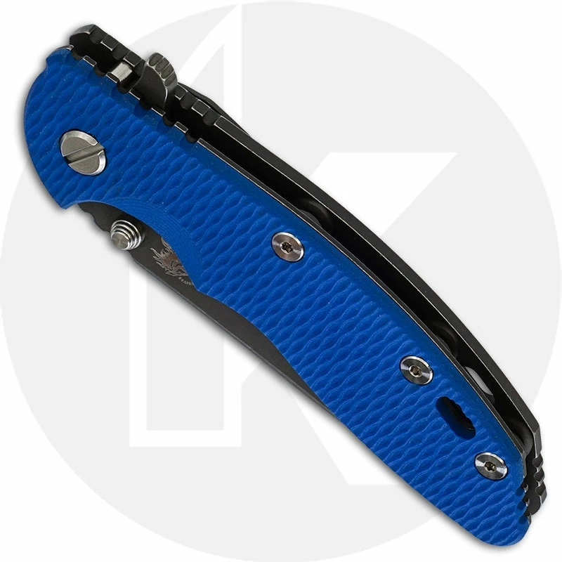 Hinderer Knives XM-18 3.5 Inch Knife - Slicer - Battle Black DLC - 20CV - Tri Way Pivot - Blue G-10 / Battle Black DLC Ti 4 Hinderer Knives XM-18 3.5 Inch Knife - Slicer - Battle Black DLC - 20CV - Tri Way Pivot - Blue G-10 / Battle Black DLC Ti - Image 2