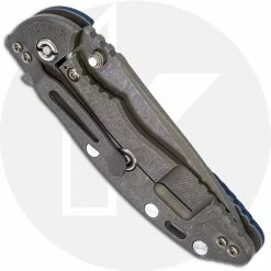 Hinderer Knives XM-18 3.5 Inch Knife - Spear Point - Working Finish - 20CV - Tri Way Pivot - Blue/Black G-10 / Working Finish Ti -Case Knives shop RH XM18152 CLOSED BACK