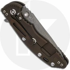 Hinderer Knives XM-18 3.5 Inch Knife - Spear Point - Working Finish - 20CV - Tri Way Pivot - OD Green G-10 / Battle Bronze Ti -Case Knives shop RH XM18156 CLOSED BACK