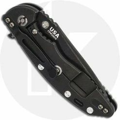 Hinderer Knives XM-18 3.5 Inch Knife - Spear Point - Battle Black - 20CV - Tri Way Pivot - Translucent Green G-10 / Battle Black Ti -Case Knives shop RH XM18157 CLOSED FRONT