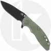 Hinderer Knives XM-18 3.5 Inch Knife - Spear Point - Battle Black - 20CV - Tri Way Pivot - Translucent Green G-10 / Battle Black Ti -Case Knives shop RH XM18157 OPEN FRONT