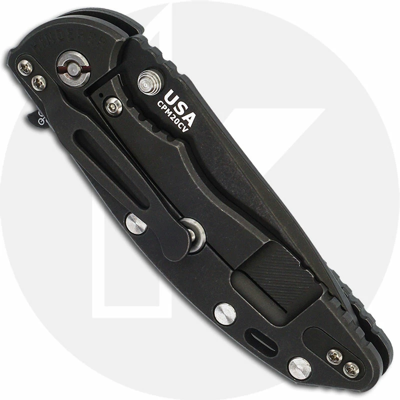 Hinderer Knives XM-18 3.5 Inch Knife - Spear Point - Battle Black - 20CV - Tri Way Pivot - Grey G-10 / Battle Black Ti 5 Hinderer Knives XM-18 3.5 Inch Knife - Spear Point - Battle Black - 20CV - Tri Way Pivot - Grey G-10 / Battle Black Ti - Image 3