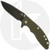 Hinderer Knives XM-18 3.5 Inch Knife - Spear Point - Battle Black - 20CV - Tri Way Pivot - OD Green G-10 / Battle Black Ti -Case Knives shop RH XM18160 OPEN FRONT