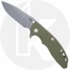 Hinderer Knives XM-18 3.5 Inch Knife - Spear Point - Working Finish - S45VN - Tri Way Pivot - OD Green G-10 -Case Knives shop RH XM18178 OPEN