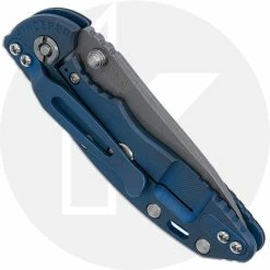 Hinderer Knives XM-18 3 Inch Knife - Slicer Non-Flipper - Working Finish - 20CV - Tri Way Pivot - Black G-10 / Battle Blue Ti 7 Hinderer Knives XM-18 3 Inch Knife - Slicer Non-Flipper - Working Finish - 20CV - Tri Way Pivot - Black G-10 / Battle Blue Ti -Case Knives shop RH XM18184 CLOSED BACK