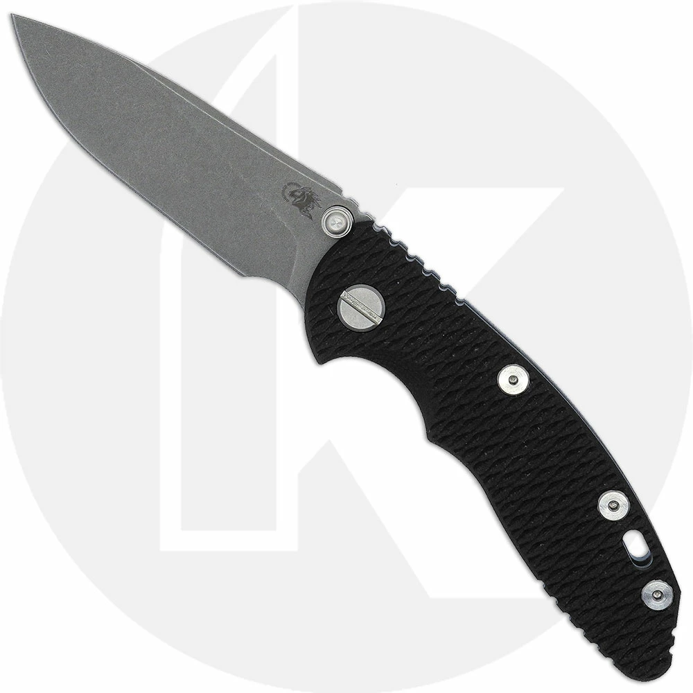 Hinderer Knives XM-18 3 Inch Knife - Slicer Non-Flipper - Working Finish - 20CV - Tri Way Pivot - Black G-10 / Battle Blue Ti 3 Hinderer Knives XM-18 3 Inch Knife - Slicer Non-Flipper - Working Finish - 20CV - Tri Way Pivot - Black G-10 / Battle Blue Ti