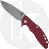 Hinderer Knives XM-18 3.5 Inch Knife - Spanto - Working Finish - S45VN - Tri Way Pivot - Red G-10 / Battle Bronze Ti -Case Knives shop RH XM18RED TRIWAY SPANTO OPEN FRONT