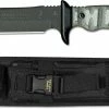 TOPS Knives Apache Falcon Knife AFAL-01 - Snake Blocker Fighter - Tactical Gray 1095 Steel - Black Linen Micarta - USA Made
