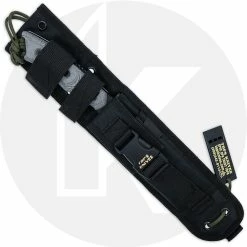 TOPS Knives Alaskan Harpoon Knife AH906 - Black Traction Coated 1095 - Black Micarta -Case Knives shop TK AH906 SHEATH