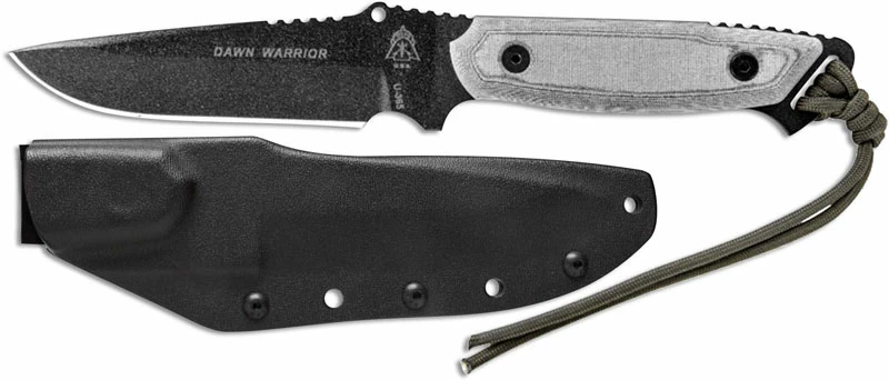 TOPS Knives Dawn Warrior DW-33 - Black 1095 Hunters Point - Black Linen Micarta - USA Made 7 TOPS Knives Dawn Warrior DW-33 - Black 1095 Hunters Point - Black Linen Micarta - USA Made - Image 5