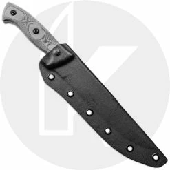 TOPS Knives Hazen Legion 6.0 HAZEN-LG - Sandblast 1095 Double Edge - Black Micarta -Case Knives shop TK HAZENLG SHEATH