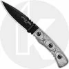 TOPS Knives Little Bro Knife LBRO-01 - Black Traction Coated 1095 Drop Point - Black Micarta - USA Made -Case Knives shop TK LBRO01 MAIN