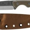 TOPS Knives Mini Scandi Neck Knife MSK-TBF Rockies Edition - Leo Espinoza - Tumble Finish 1095 Steel Blade - Green Micarta