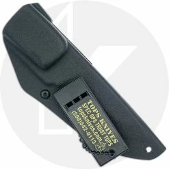 TOPS Knives Overlander 1 OV77 - Tactical Gray 1095 Drop Point - Black Linen Micarta - USA Made -Case Knives shop TK OVERLANDER1 SHEATH