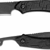 TOPS Knives Tac-Raze Knife TRAZ-01 - Leo Espinoza Friction Folder - Tumble Finish 1095 Steel - Modified Tanto With Lever - Black G10 - USA Made -Case Knives shop TK TRAZ01