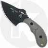 TOPS Knives Wolf Pup XL WP011 - Black Traction Coated 1095 - Black Linen Micarta - USA Made -Case Knives shop TK WOLFPUPXL FRONT