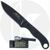 TOPS Knives Hunters Of Gunmen HOG-45 - Black 1095 Drop Point - Black Linen Micarta - USA Made 1 TOPS Knives Hunters Of Gunmen HOG-45 - Black 1095 Drop Point - Black Linen Micarta - USA Made -Case Knives shop TOPS HUNTERSOFQUMEN OPEN FRONT