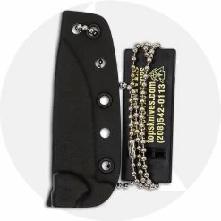 TOPS Knives Mini Scandi MSK-GB - Leo Espinoza - Neck Knife - Black Traction Coat 1095 - Green / Black G10 -Case Knives shop TOPS MINISCANDIG B SHEATH