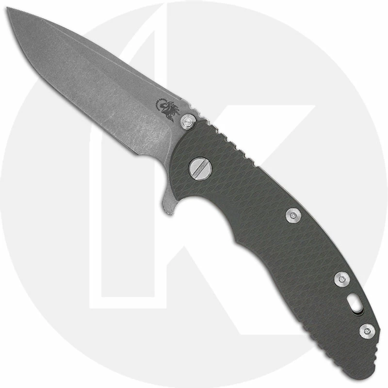 Hinderer Knives XM-18 3.5 Inch Knife - Spear Point - Working Finish - 20CV - Tri Way Pivot - Gray G-10 / Working Finish Ti 3 Hinderer Knives XM-18 3.5 Inch Knife - Spear Point - Working Finish - 20CV - Tri Way Pivot - Gray G-10 / Working Finish Ti