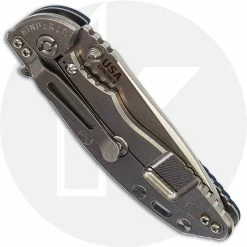 Hinderer Knives XM-18 3.5 Inch Knife - Spear Point - Stonewash - 20CV - Tri Way Pivot - Blue / Black G-10 / Stonewash Ti -Case Knives shop XM 18147 CLOSED BACK