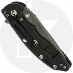 Hinderer Knives XM-18 3.5 Inch Knife - Spear Point - Working Finish - 20CV - Tri Way Pivot - Black G-10 / Battle Black Ti -Case Knives shop rh xm18161 CLOSED back