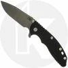 Hinderer Knives XM-18 3.5 Inch Knife - Spear Point - Working Finish - 20CV - Tri Way Pivot - Black G-10 / Battle Black Ti -Case Knives shop rh xm18161 open front